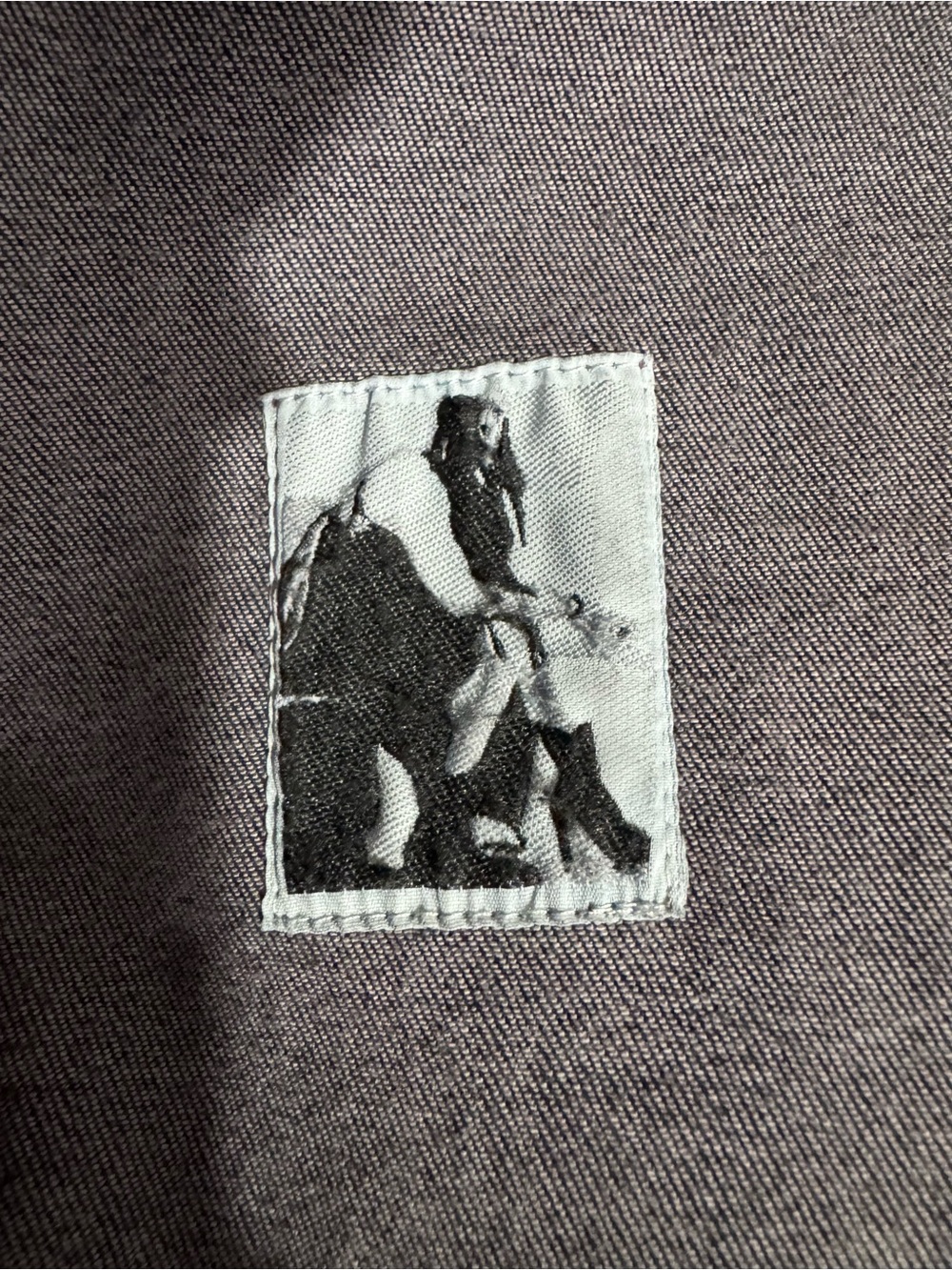 Rick Owens DRKSHDW Larry Jumbo Fogpocket Denim Shirt in Scab Wax - Picture 3 of 4
